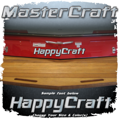 Domed Boat Name in the MasterCraft 2001-2007 "Triple Outline" Font, Choose Your Size and Color