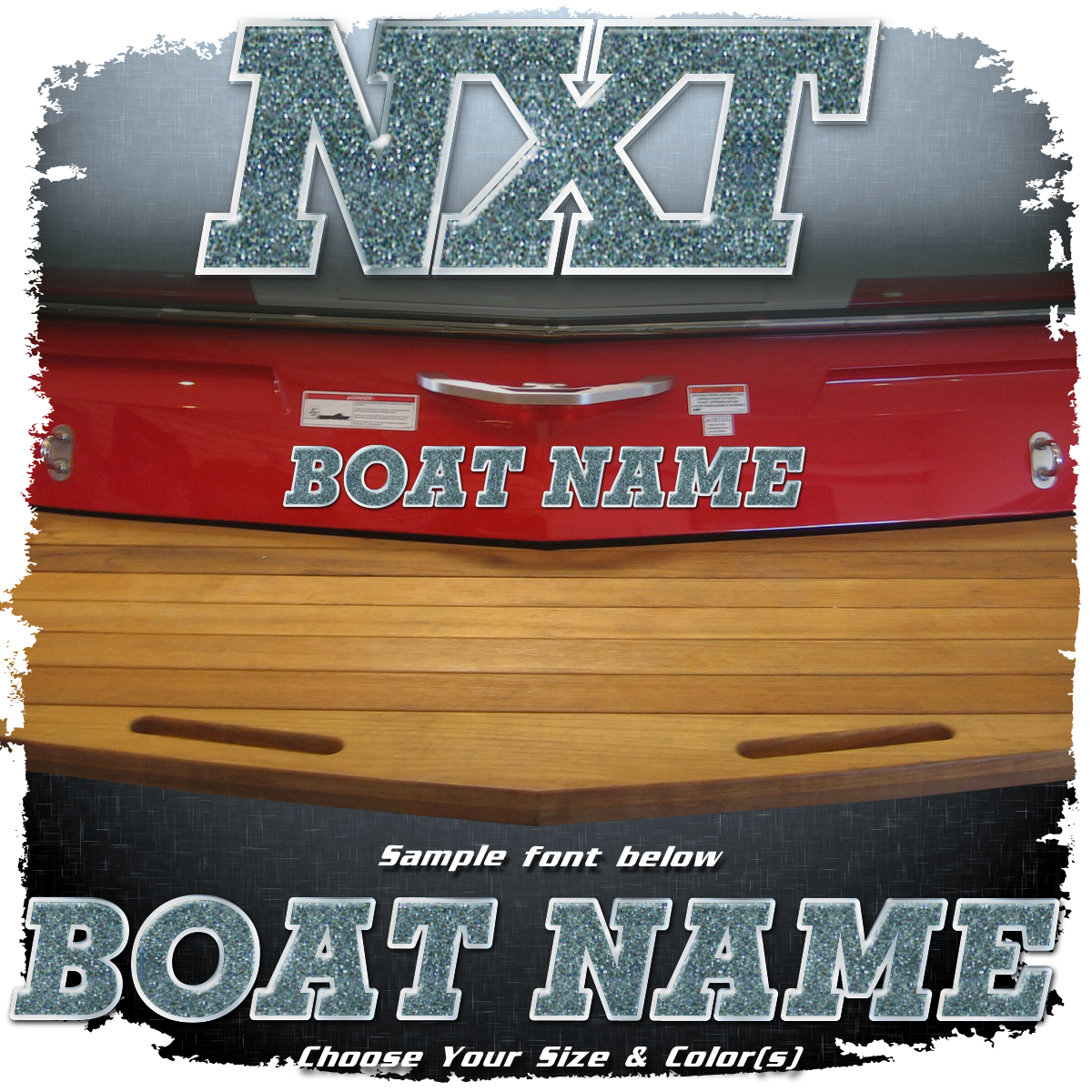 Domed Boat Name in the MasterCraft NXT 2015-19 font