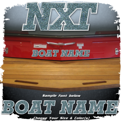 Domed Boat Name in the MasterCraft NXT 2015-19 font