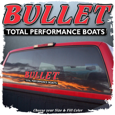 Domed Bullet "Total Performance" Decals, Choose Your Size & Color