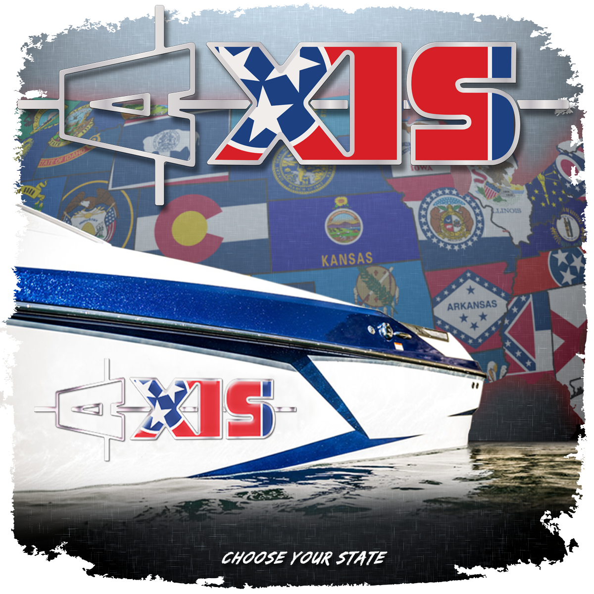 Axis Hull Decal - State & Country Flags (1 Decal Included)