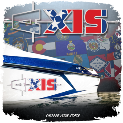 Axis Side Hull Decal Set, Custom Design in Logo