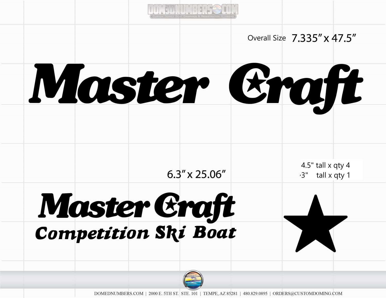 1986 MasterCraft  Decal Package
