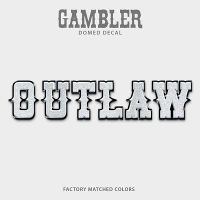 Gambler &#39;Outlaw&#39;  Domed Decal Set