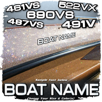Domed Boat Name in the Ranger Model Number Font