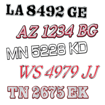 Domed Ranger Registration Numbers