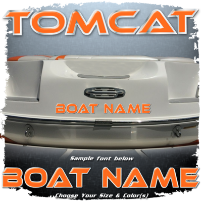 Domed Boat Name in the MB Tomcat Font