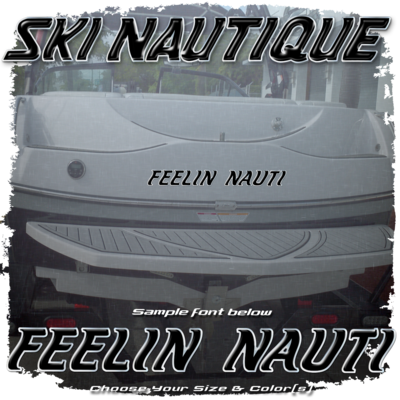 Domed Boat Name in the Ski Nautique Font, 1980-2001