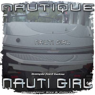 Domed Boat Name in the Super Air Nautique 210 Font, 2003