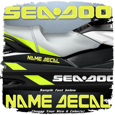 Domed Boat Name in the Sea Doo Font