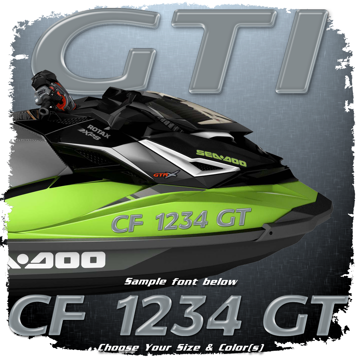 Sea Doo GTI v1 Domed Registration