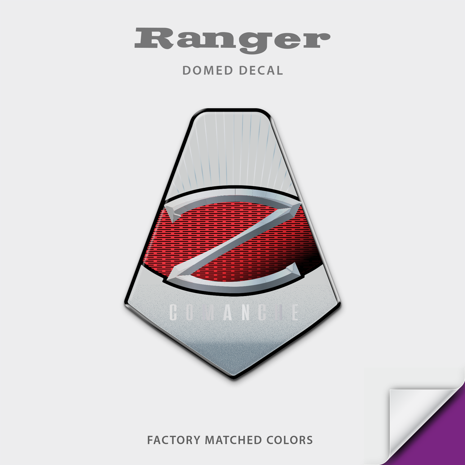 Ranger Z Series Comanche Domed Decal