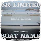 Domed Boat Name in the Yamaha 242 Limited Font