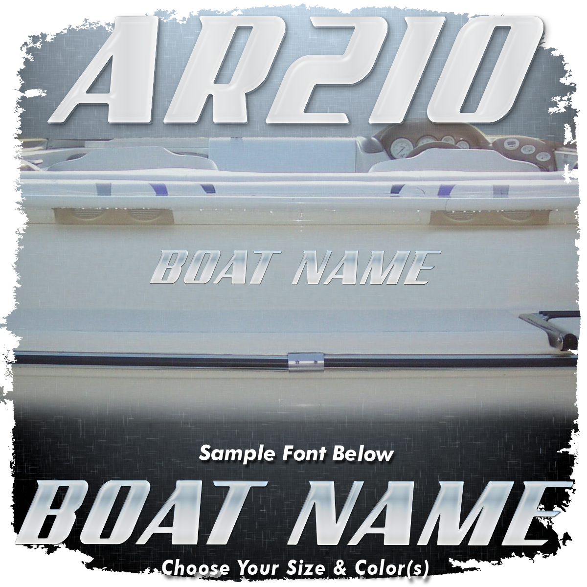 Domed Boat Name in the Yamaha &quot;AR&quot; Font #1