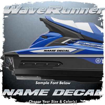 1997-2016 Yamaha Waverunner Domed Boat Name