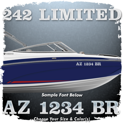 Yamaha "242 Limited" Font Registration, Choose Your Own Colors (2 included)