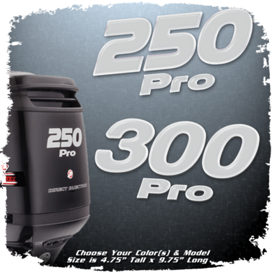 Domed Rear Mercury Pro HP Decal v1, Choose Your Number and Colors!