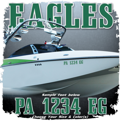 Domed Registration Numbers in the Eagles Font