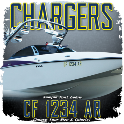 Domed Registration in the Chargers Font