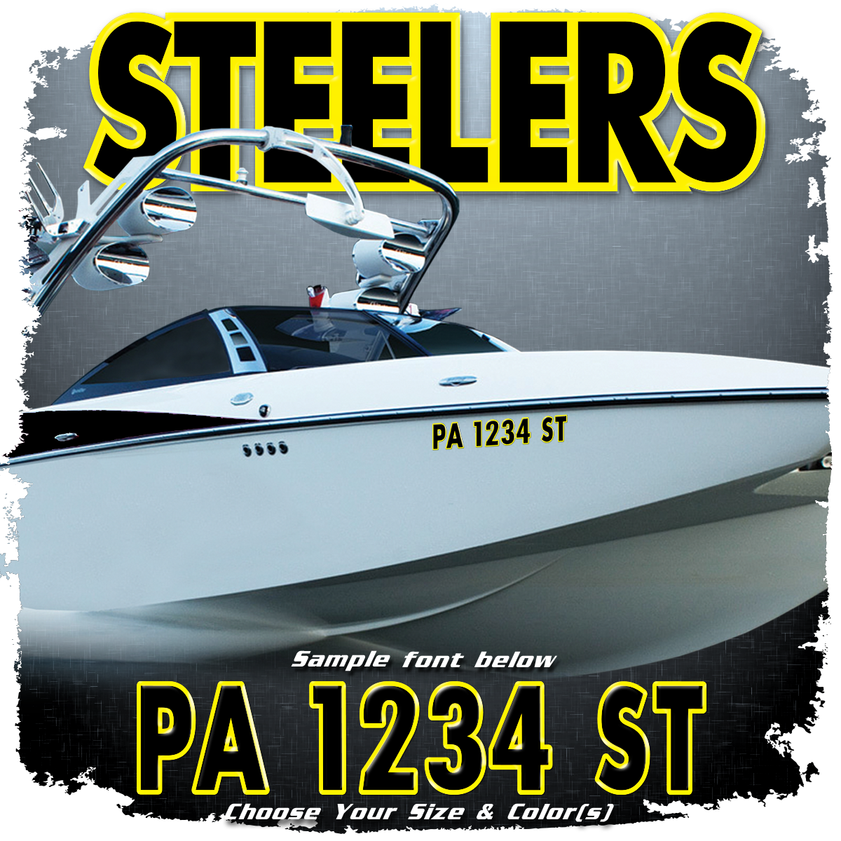 Domed Registration in the Steelers Font