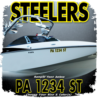 Domed Registration in the Steelers Font