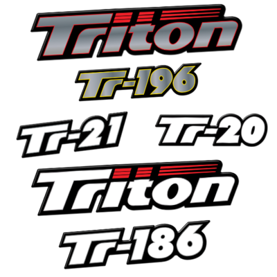 Domed Triton Brand Decals