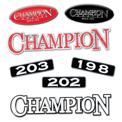 Domed Champion Decals