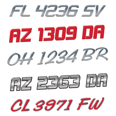 Sea Ray Domed Registration Numbers