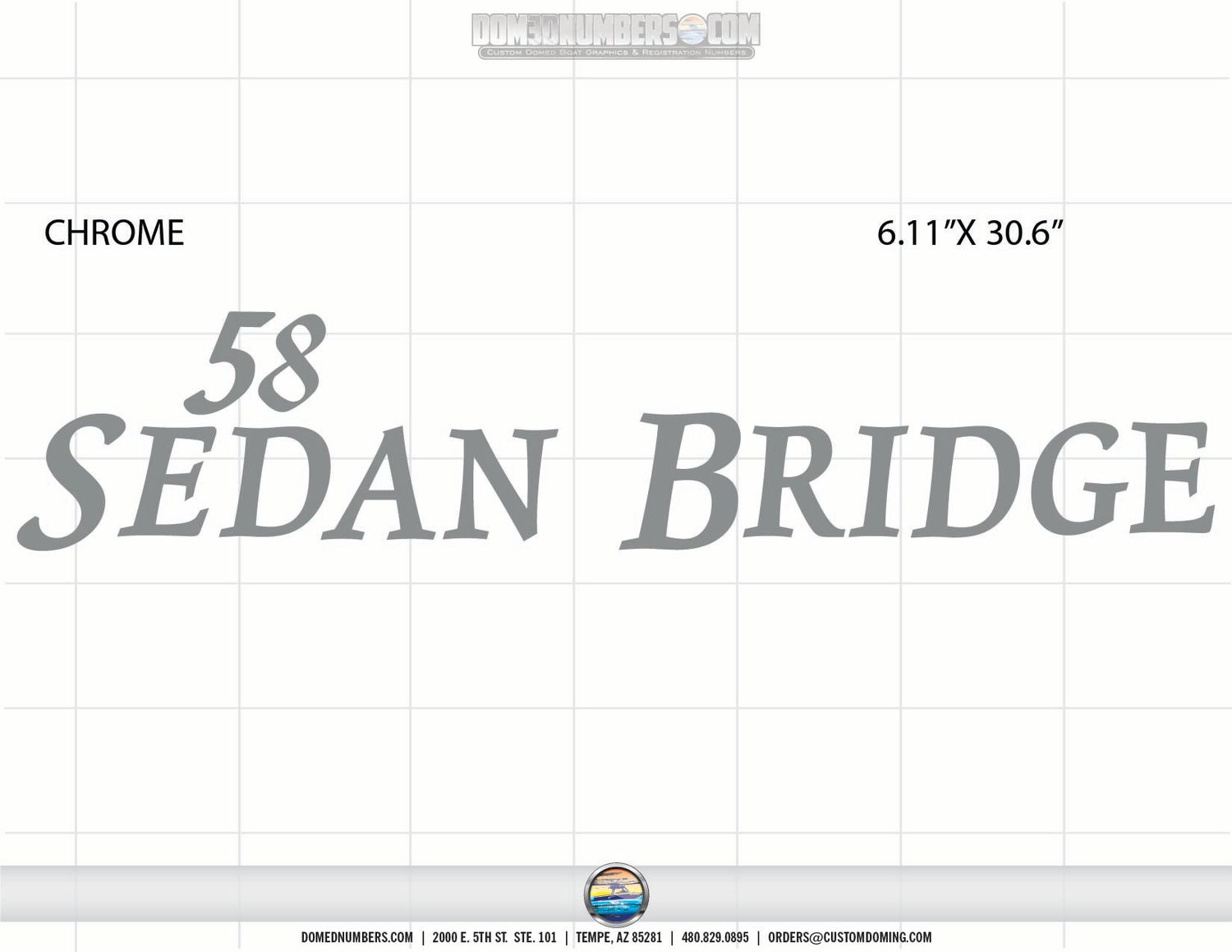 Sea Ray 58 Sedan Bridge Domed Boat Decals