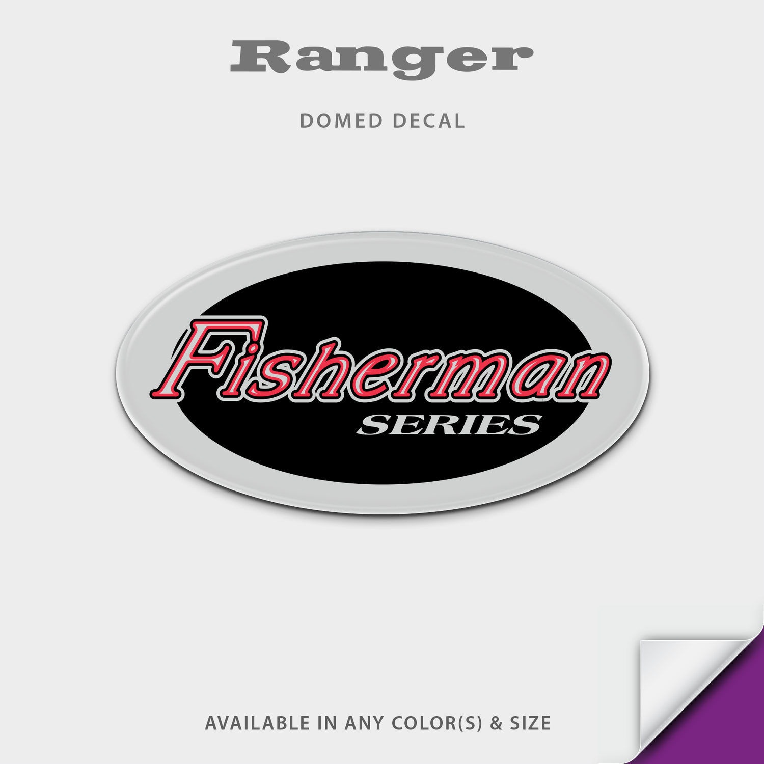 Ranger Boats Fisherman Oval Domed Trailer Decal