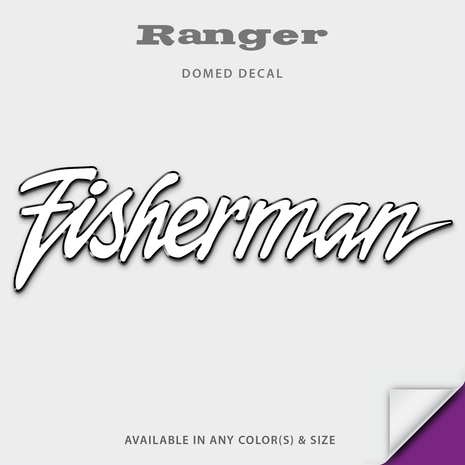 1995-1998 Ranger Boats Fisherman Domed Boat Decal