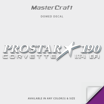 1996 MasterCraft Prostar 190 Corvette Domed Boat Decal