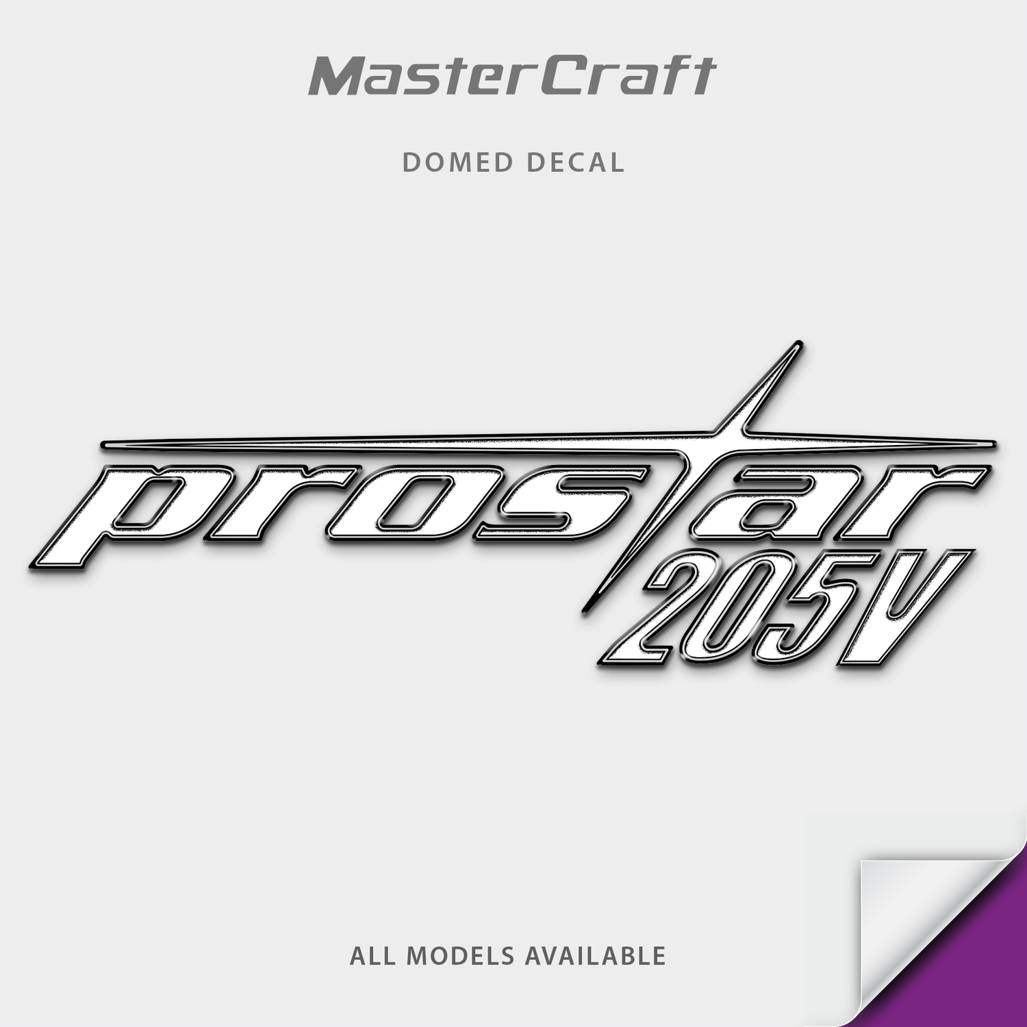 2001-2007 MasterCraft Prostar Domed Decal, Choose Your Model and Color