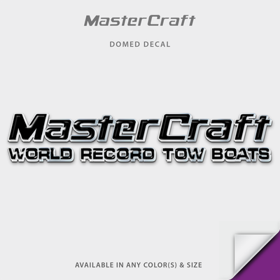 MasterCraft World Record Tow Boats Domed Boat Transom Decal