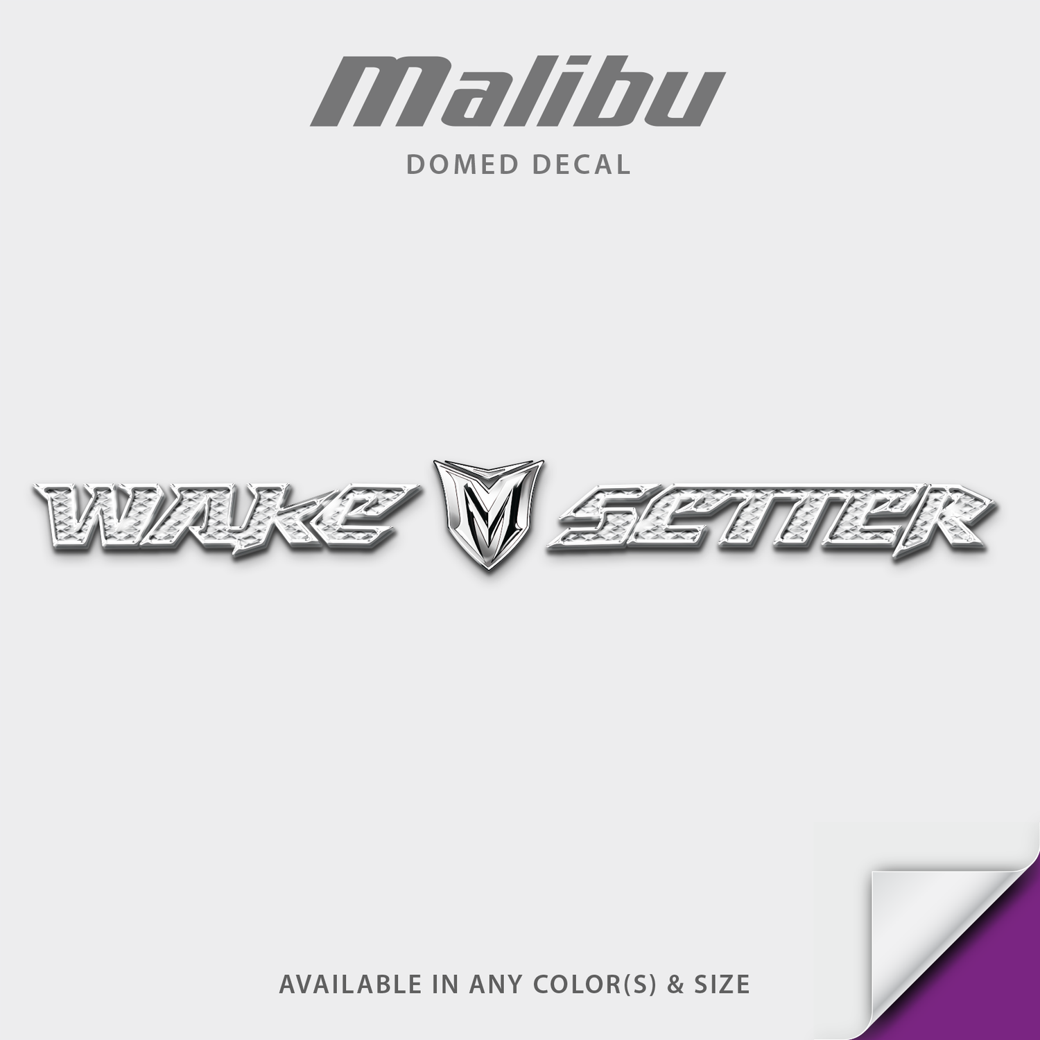 2007-2009 Malibu Wakesetter Domed Boat Decal