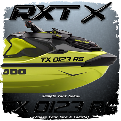 Sea Doo RXP RXTx Domed Registration