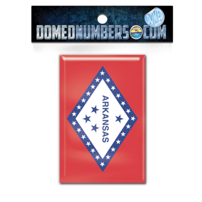 Arkansas Flag Domed Decal, Choose Your Size