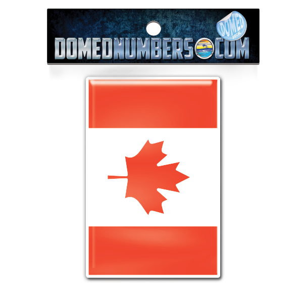 Canadian Flag Domed Decal, Choose Your Size