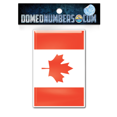 Canadian Flag Domed Decal, Choose Your Size