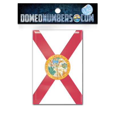 Florida Flag Domed Decal, Choose Your Size