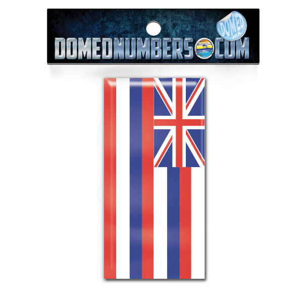 Hawaii Flag Domed Decal, Choose Your Size