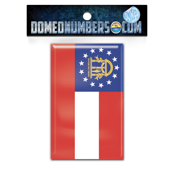 Georgia Flag Domed Decal, Choose Your Size