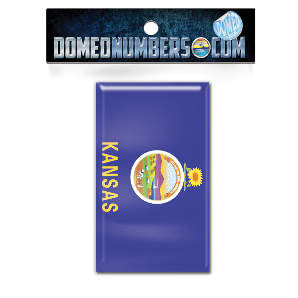 Kansas Flag Domed Decal, Choose Your Size