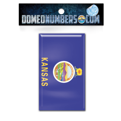 Kansas Flag Domed Decal, Choose Your Size