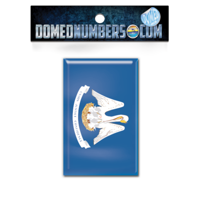 Louisiana Flag Domed Decal, Choose Your Size