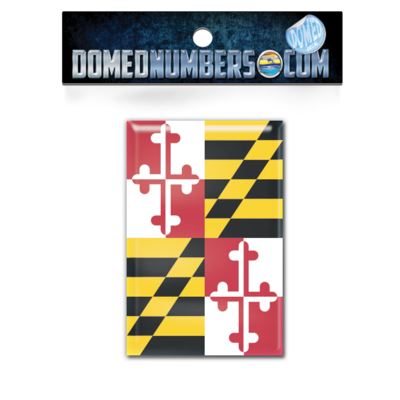 Maryland Flag Domed Decal, Choose Your Size