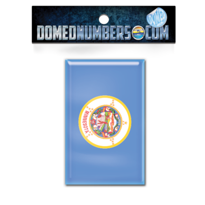 Minnesota Flag Domed Decal, Choose Your Size