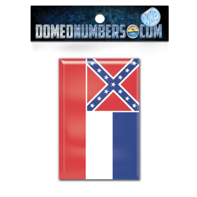 Mississippi Flag Domed Decal, Choose Your Size