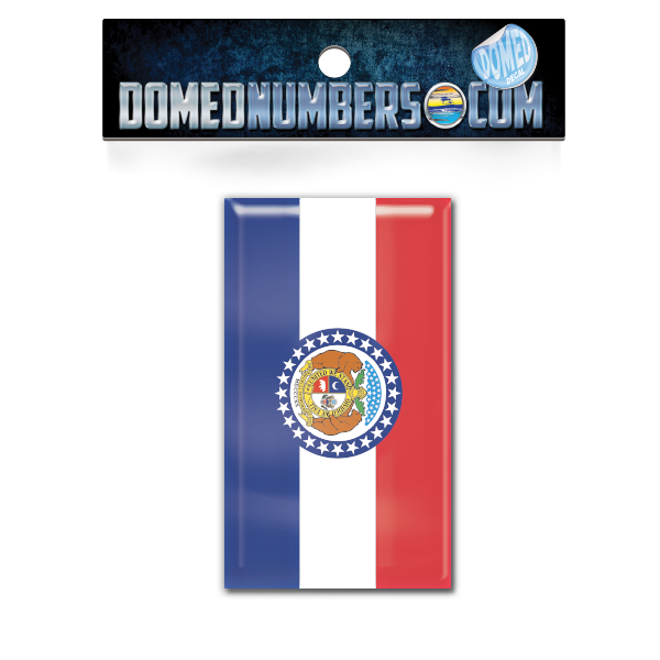 Missouri Flag Domed Decal, Choose Your Size