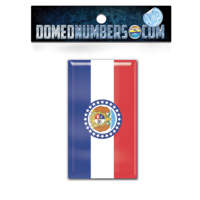 Missouri Flag Domed Decal, Choose Your Size